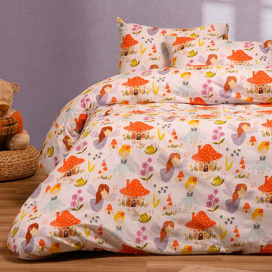 Melinen Σετ Σεντόνια Μονά Βαμβακερά Magic Peach 170x270cm 3τμχ