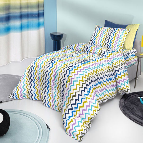 Guy Laroche Σετ Σεντόνια Μονά Βαμβακερά Multi 160x250cm 3τμχ