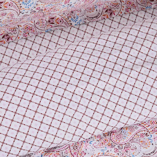 Das Home Sheet Set Single Cotton Pink, Red 170x260cm 3pcs