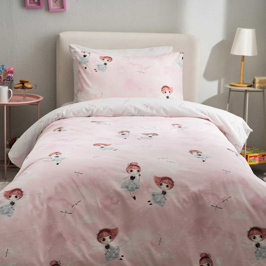 Vesta Home Kinderbettlaken Set Baumwoll Rosa Pink 170x260cm 3 Stück