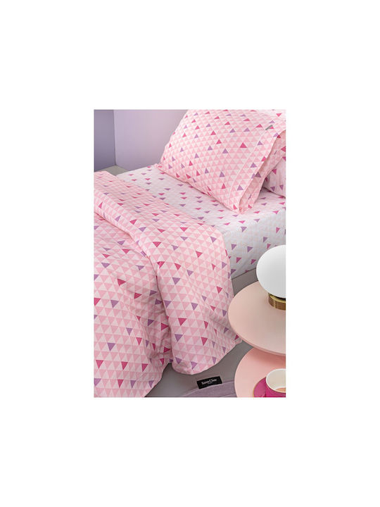 Guy Laroche Σετ Σεντόνια Μονά Βαμβακερά Two 2 Twenty Fuchsia 165x250cm 3τμχ