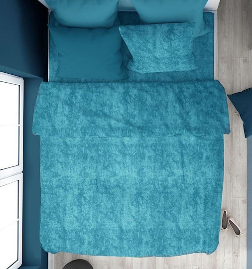 Dimcol Комплект чаршафи Единично Памучни Turquoise 160x240см 2бр