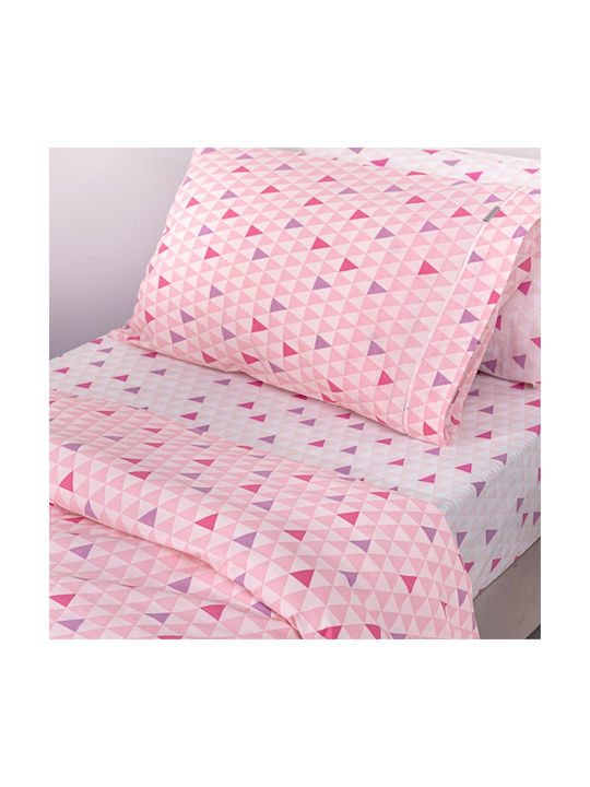 Guy Laroche Σετ Σεντόνια Μονά Βαμβακερά Two 2 Twenty Fuchsia 165x250cm 3τμχ