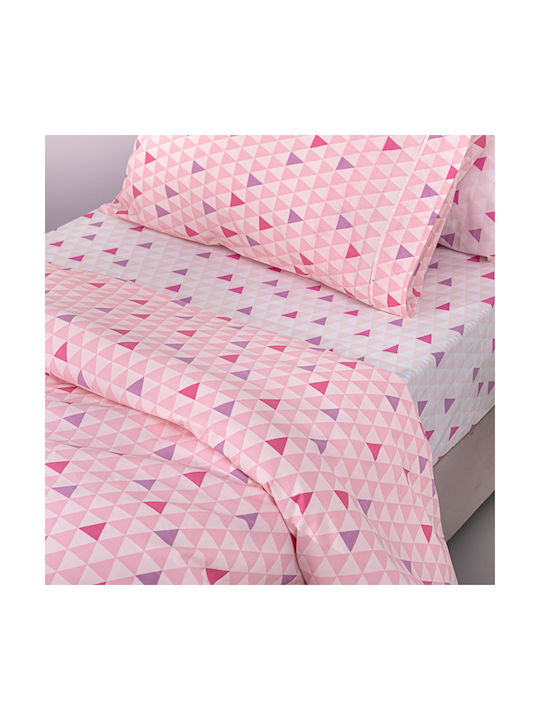 Guy Laroche Σετ Σεντόνια Μονά Βαμβακερά Two 2 Twenty Fuchsia 165x250cm 3τμχ