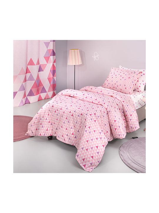 Guy Laroche Σετ Σεντόνια Μονά Βαμβακερά Two 2 Twenty Fuchsia 165x250cm 3τμχ