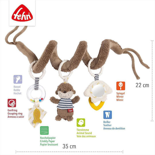 Fehn Spiral Toy for Stroller Activities Otter for 0++ Months