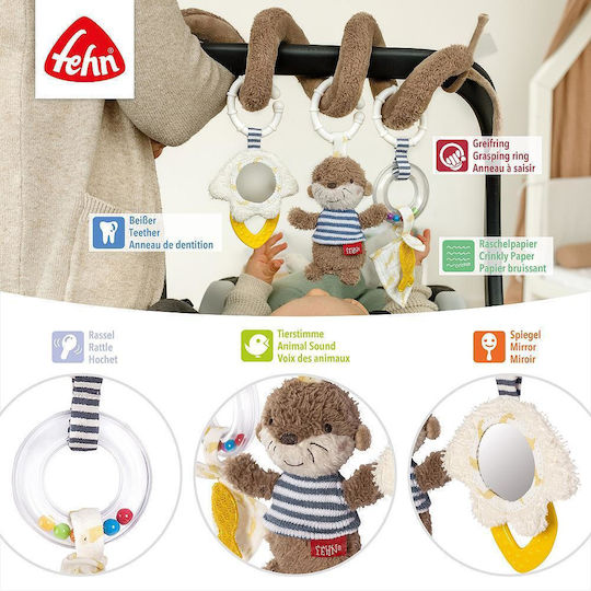 Fehn Spiral Toy for Stroller Activities Otter for 0++ Months