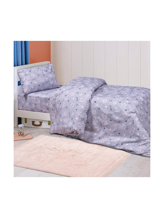 Beauty Home Sheet Set Single Cotton Queen Art 6215 Purple 170x260cm