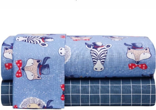 Kentia Sheet Set Single Cotton Cabaleros 160cm 3pcs