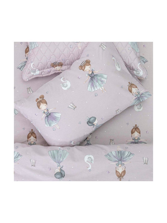 Borea Sheet Set Single Cotton Odette Lila 160x250cm 3pcs