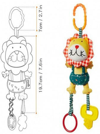 Lazarid Pendant Toy for Stroller with Teether for 0++ Months