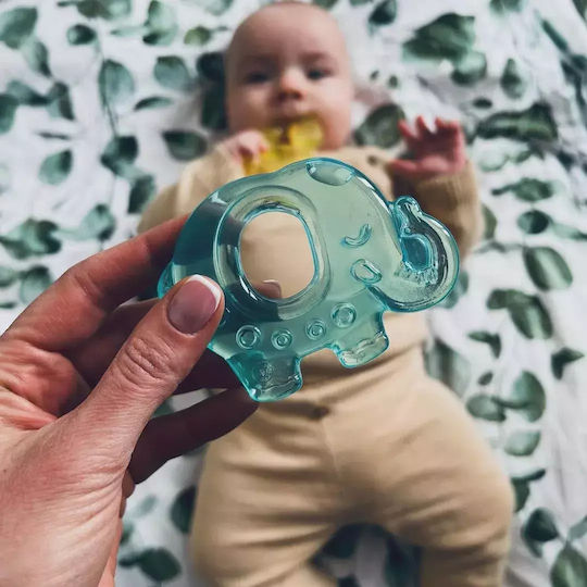 Akuku Elephant Teething Ring with Water from Silicone for 0 m+