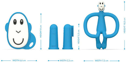 Matchstick Monkey Inel Dentar Monkey din Silicon pentru 3 luni+ 4 Bucăți