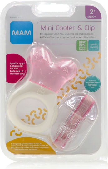 Mam Teething Ring with Water BPA Free made of Silicone for 2 m+ Light Pink