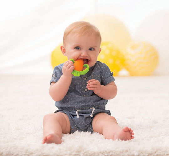 Infantino Carrot Beißring & Zahnen Linderung Aus Silikon Für 0 Monate