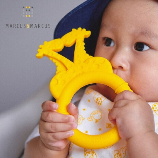 Marcus & Marcus Giraffe Teething Ring from Silicone for 0 Months+
