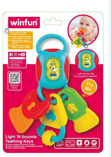 MG Toys Teething Keys and Rattle for Teething from Plastic for 3 Months+
