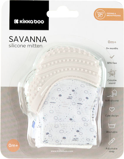 Kikka Boo Kikka Boo Savanna Teething Glove BPA Free Silicone for 0 Months+
