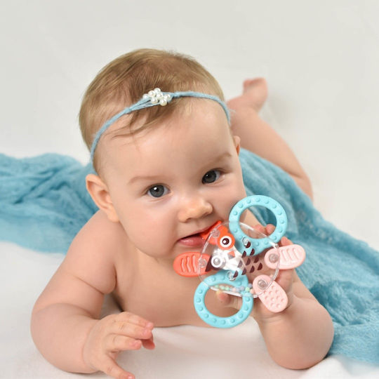 Akuku Owl Teething Rattle Teethers from Plastic for 3 m+