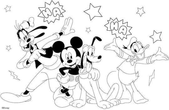 Must Mickey Zeichenblock 23x33 40 Blatt Selbstklebend