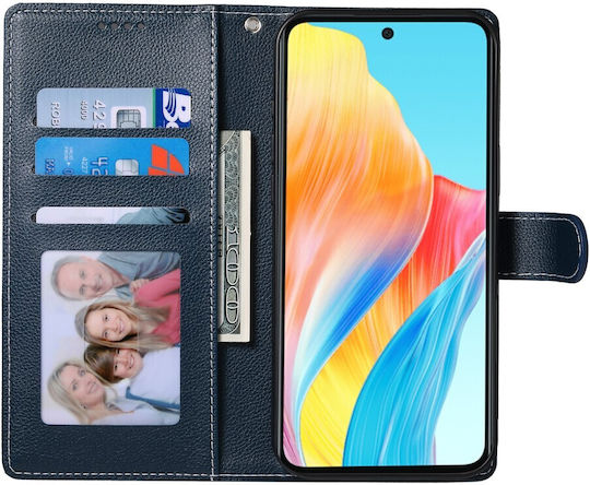 Mad Mask Wallet Leather / Synthetic Leather Navy Blue (Realme 14 Pro+)