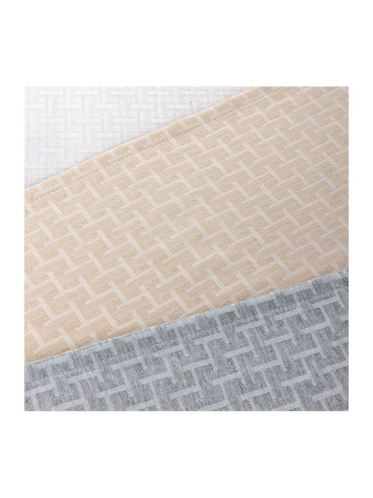 Palamaiki Τραπεζομάντηλο Αλέκιαστο Σετ Grey 175x260εκ.