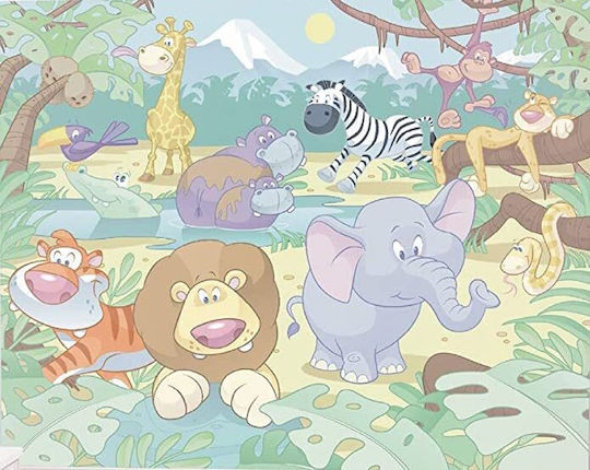 Walltastic Παιδική Ταπετσαρία Χάρτινη Jungle Safari Μ305xΥ248εκ.