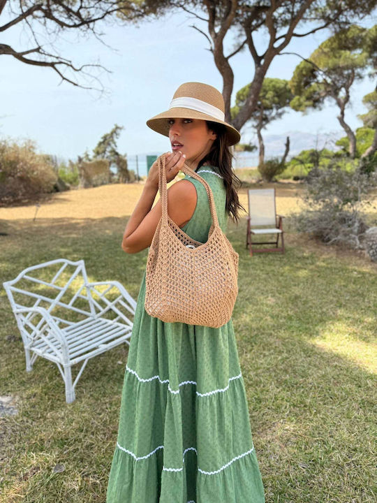 Sommer Maxi Kleid Khaki