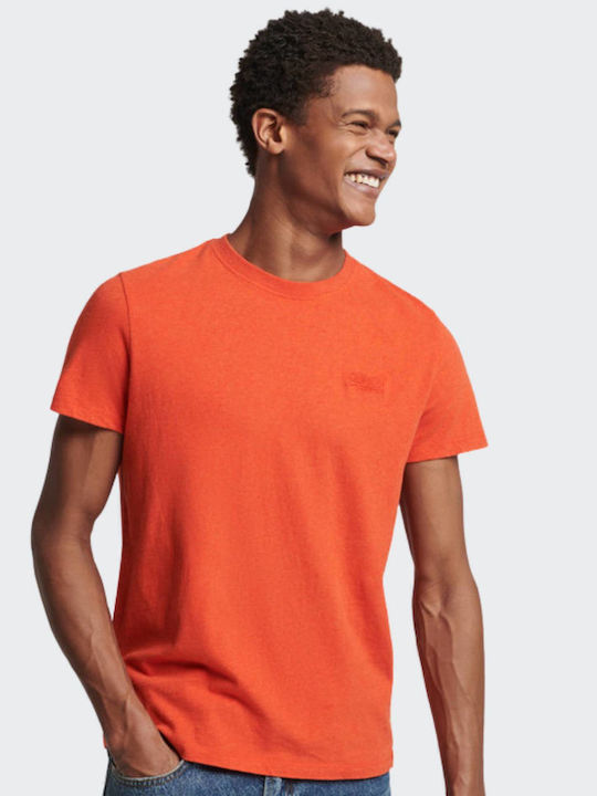 Embossed T-shirt Πορτοκαλί