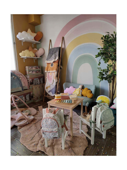 Little Dutch Kids Fabric Wallpaper Rainbow Pink L300xH280cm