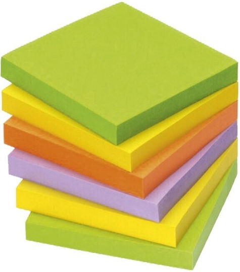 Blocnotes Spring Rainbow 75x75mm 6x80 Foi De Hârtie Info Notes 4044355789681