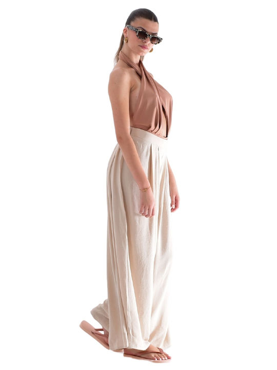 One-Piece Swimsuit Beige