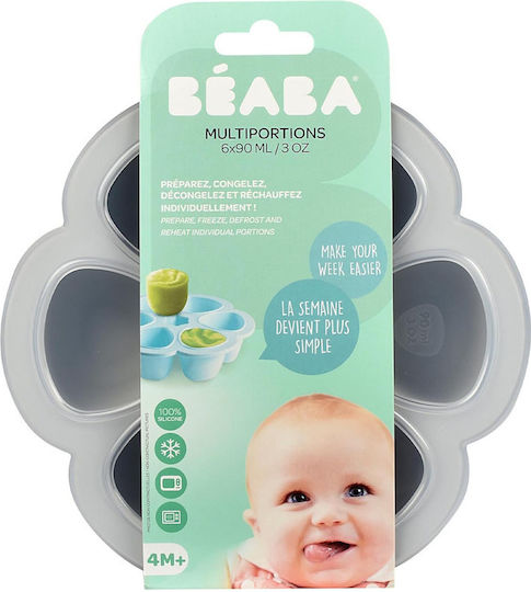 Beaba Gray Multiportii Silicone Container For 0+ Months