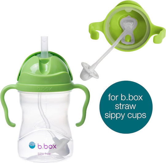 B.Box Silicone Baby Replacement Straw Sippy Cup for 6+ months Pink