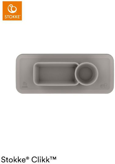 Stokke Baby-Entwöhnungsprodukte Tastaturen Tablett Grau aus Silikon