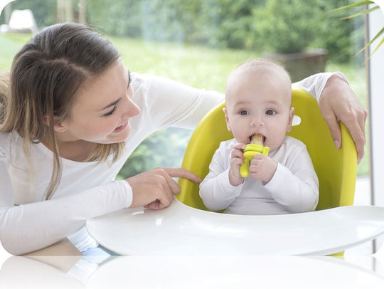Kidsme Πιπίλα Φαγητού Πράσινη Feeder από Σιλικόνη για 4+ μηνών
