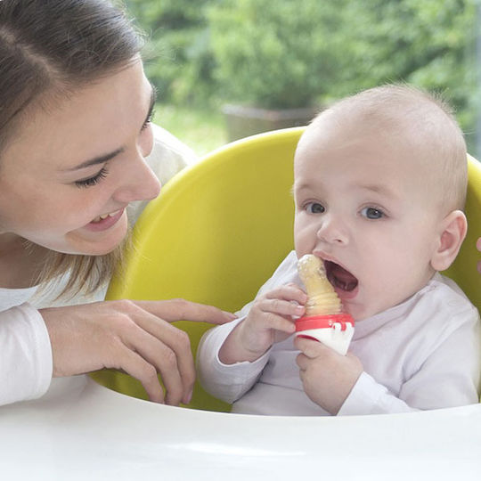 Kidsme Πιπίλα Φαγητού Μπλε Feeder Plus από Σιλικόνη για 4+ μηνών