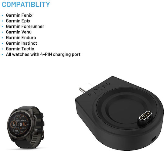 Fixed Зарядно за Powerstation Uni, Garmin Черен