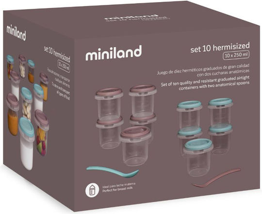 Miniland Δοχείο Πολύχρωμο Hermisized Terra από Πλαστικό 10τμχ