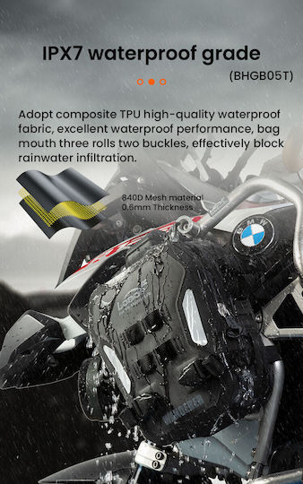 Loboo Wanderer Crash Bar Bags Bag for Motorcycle Protection Rails Black