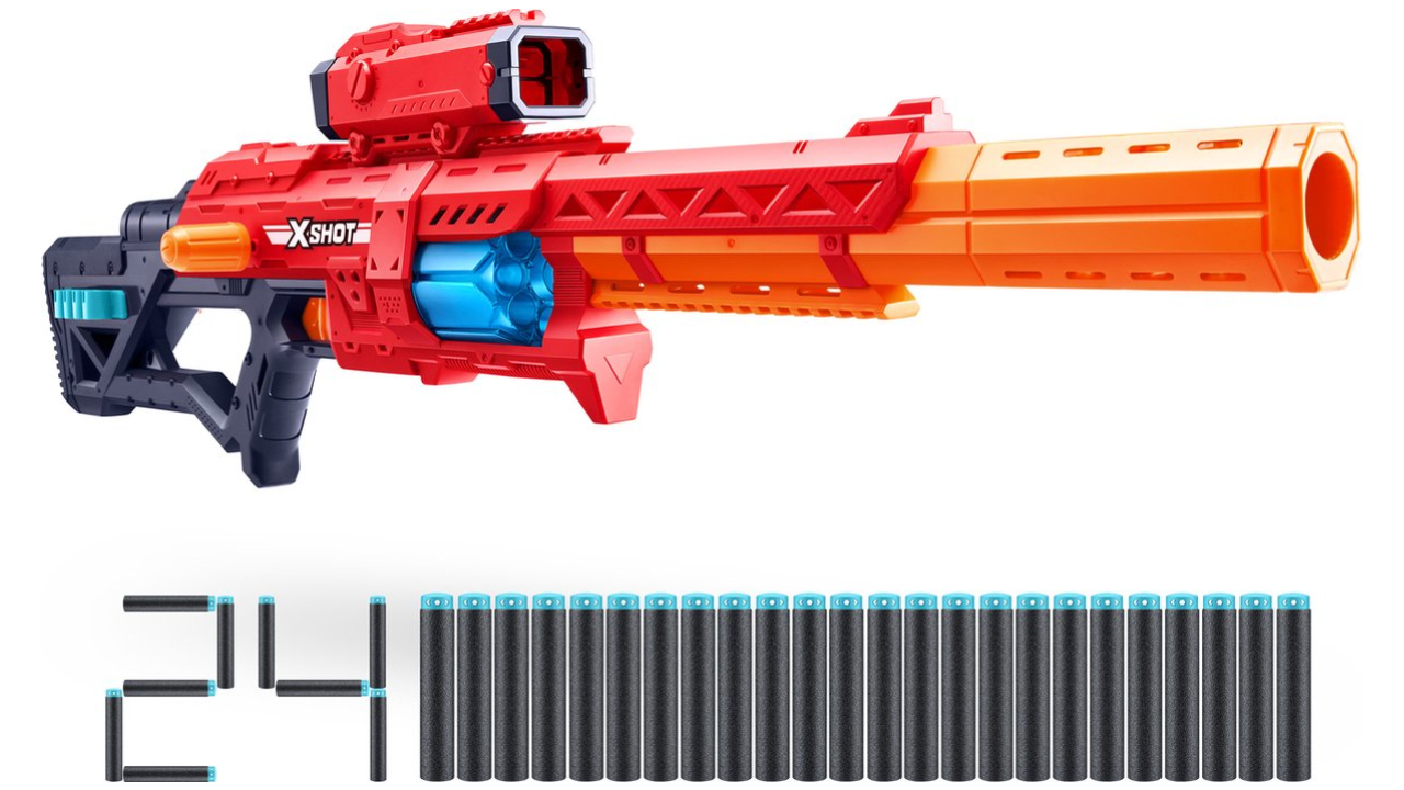 Zuru X-shot-excel-series 1 Range X8 Pistol pentru copii 36674 Roșu