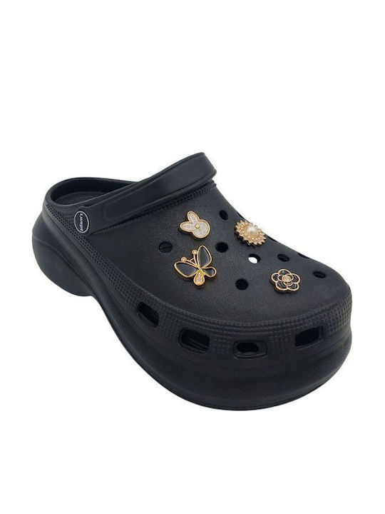Adam's Shoes Damen Anatomisch Clogs Schwarz