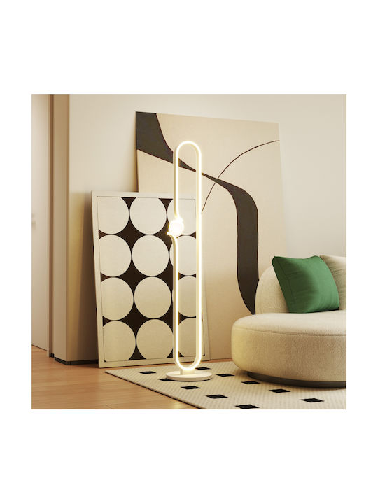 HomCom LED Φωτιστικό Δαπέδου Υ145xΜ28εκ. με Φυσικό Λευκό Φως Λευκό