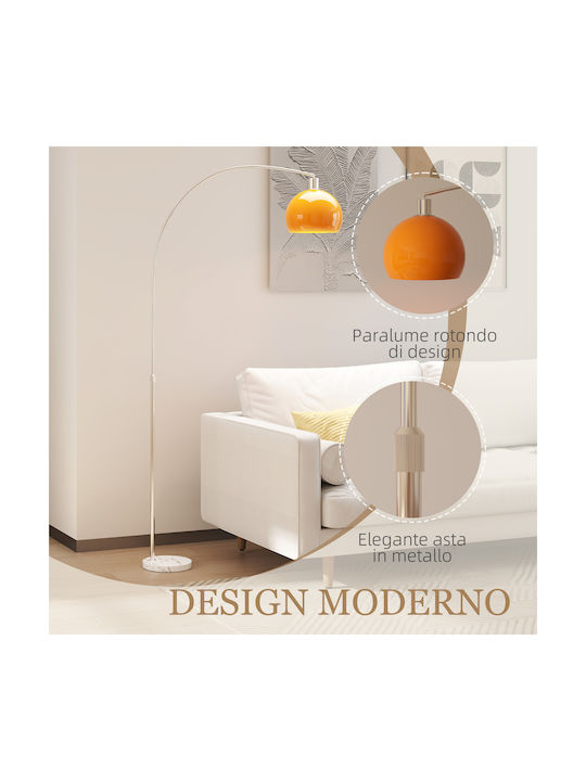HomCom Stehleuchte H180xB90cm. mit Fassung für Lampe E27 Weiß