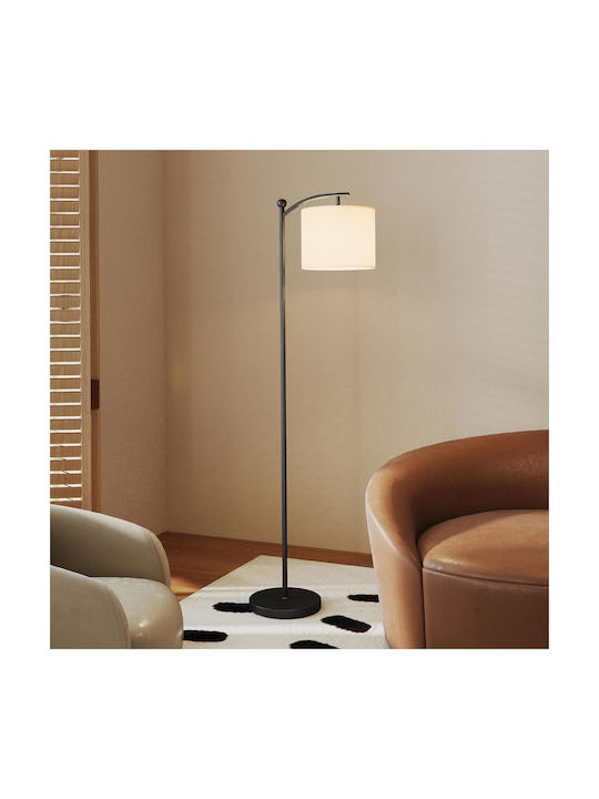HomCom Floor Lamp with Socket for Bulb E27 Black