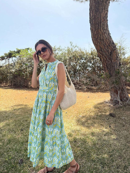 Sommer Midi Kleid Bay Leaf Mint