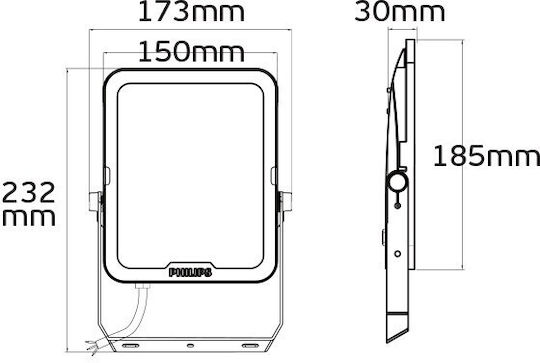 VK Lighting Στεγανός Προβολέας LED 50W Θερμό Λευκό 3000K IP65