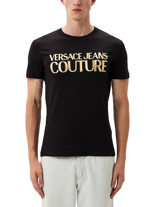 T-shirt Μαύρο-χρυσό