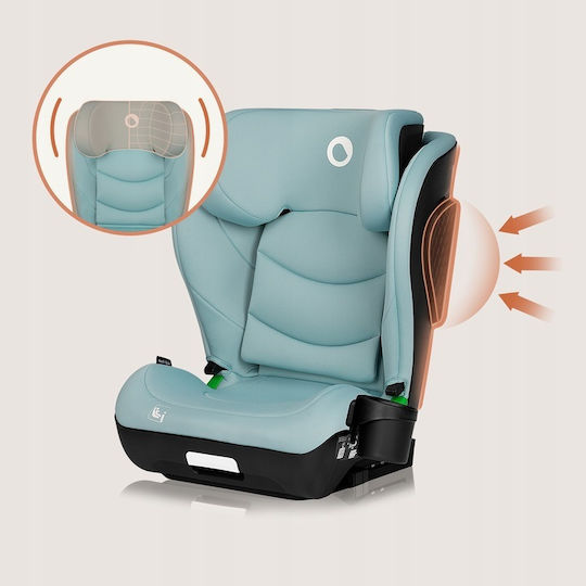Lionelo Neal Baby Car Seat High-back Booster i-Size with Isofix Green Turquoise