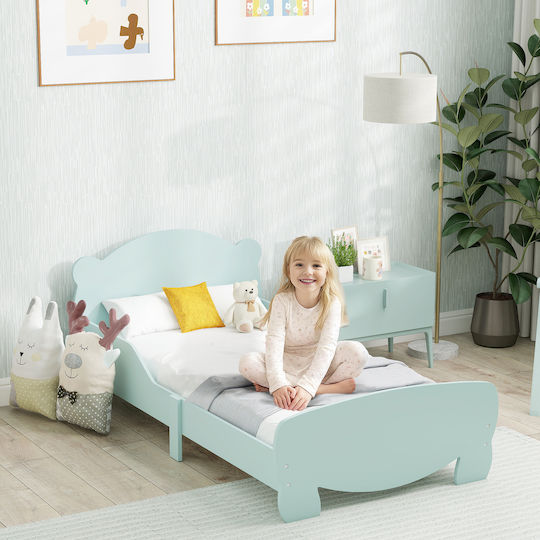 Pat pentru Copii Single Verde pentru Saltea 80x143.5cm